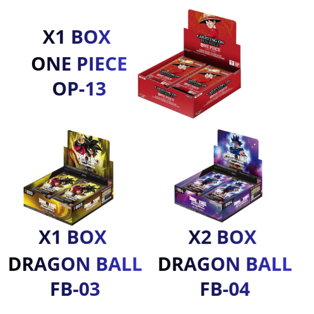 BUNDLE BOX One Piece Card Game OP-13 + 1BOX FB-03 + 2BOX FB-04