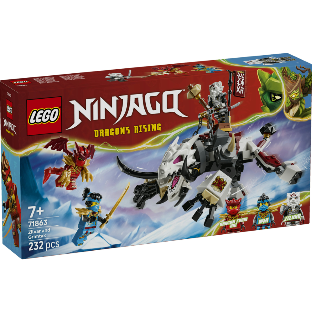 LEGO NINJAGO - Zilvar e Grimtak la Bestia Drago 71863
