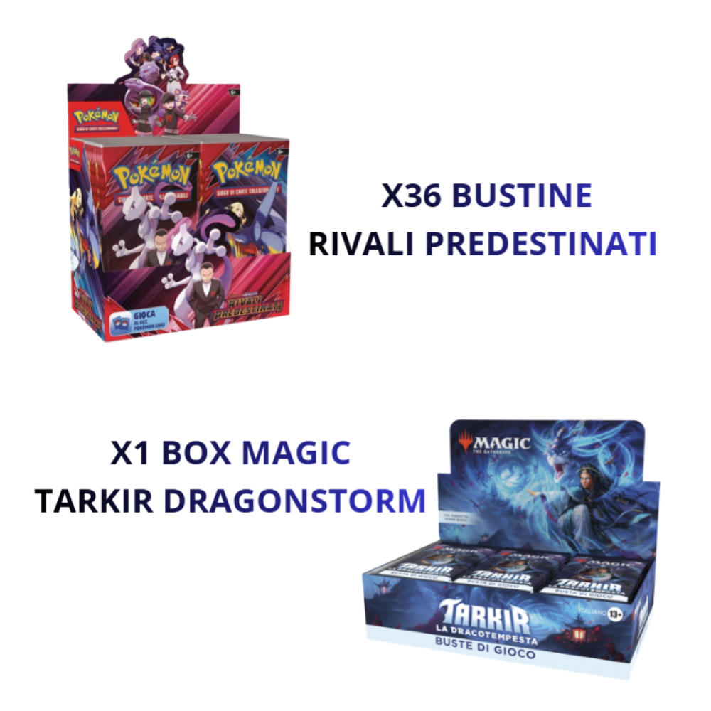 BUNDLE Pokemon - DISPLAY in Esp. 36 RIVALI PREDESTINATI + 1 BOX MAGIC TARKIR DRAGONSTORM