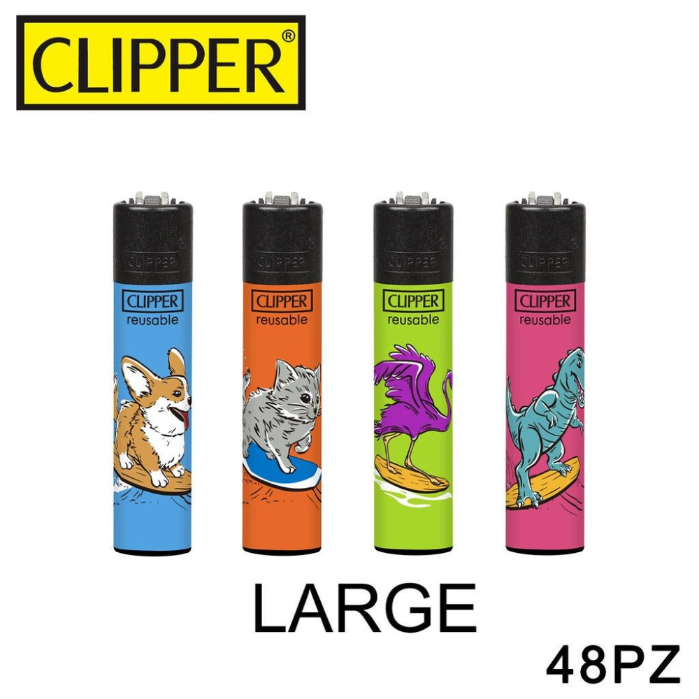 CLIPPER ACCENDINO LARGE SURF ANIMALS 1PZ=(48PZ)