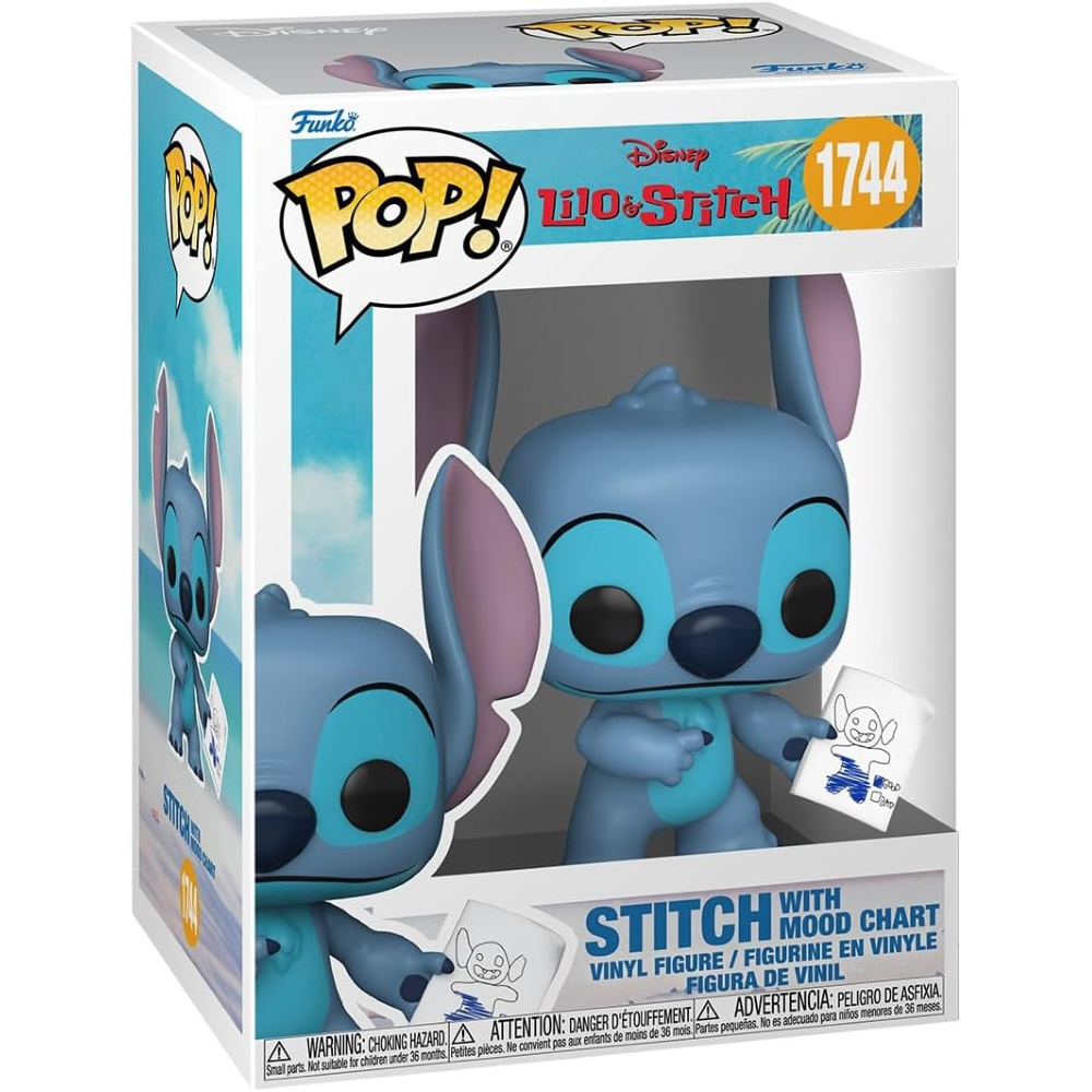 FUNKO POP Lilo and Stitch S4 - VINYL FIGURE 1744 STITCH WITH MOOD CHART 9CM 