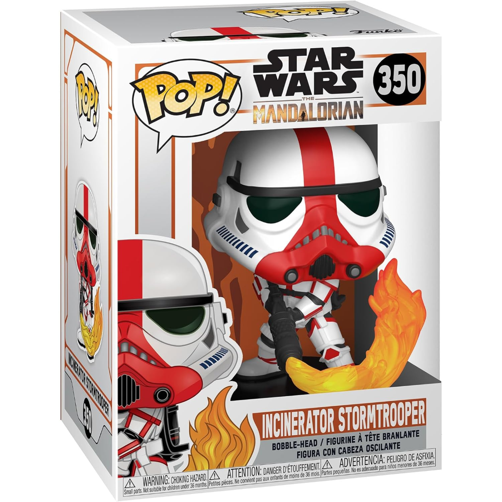 FUNKO POP STAR WARS:THE MANDALORIAN - VINYL FIGURE 350 INCINERATOR STORMTROOPER 9CM 