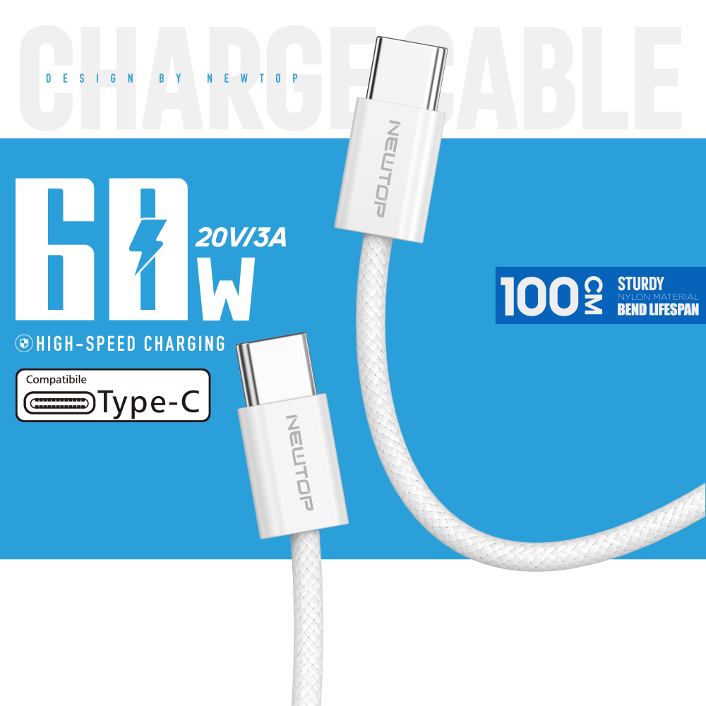 NEWTOP CU48 CAVO TYPE-C/TYPE-C 60W 