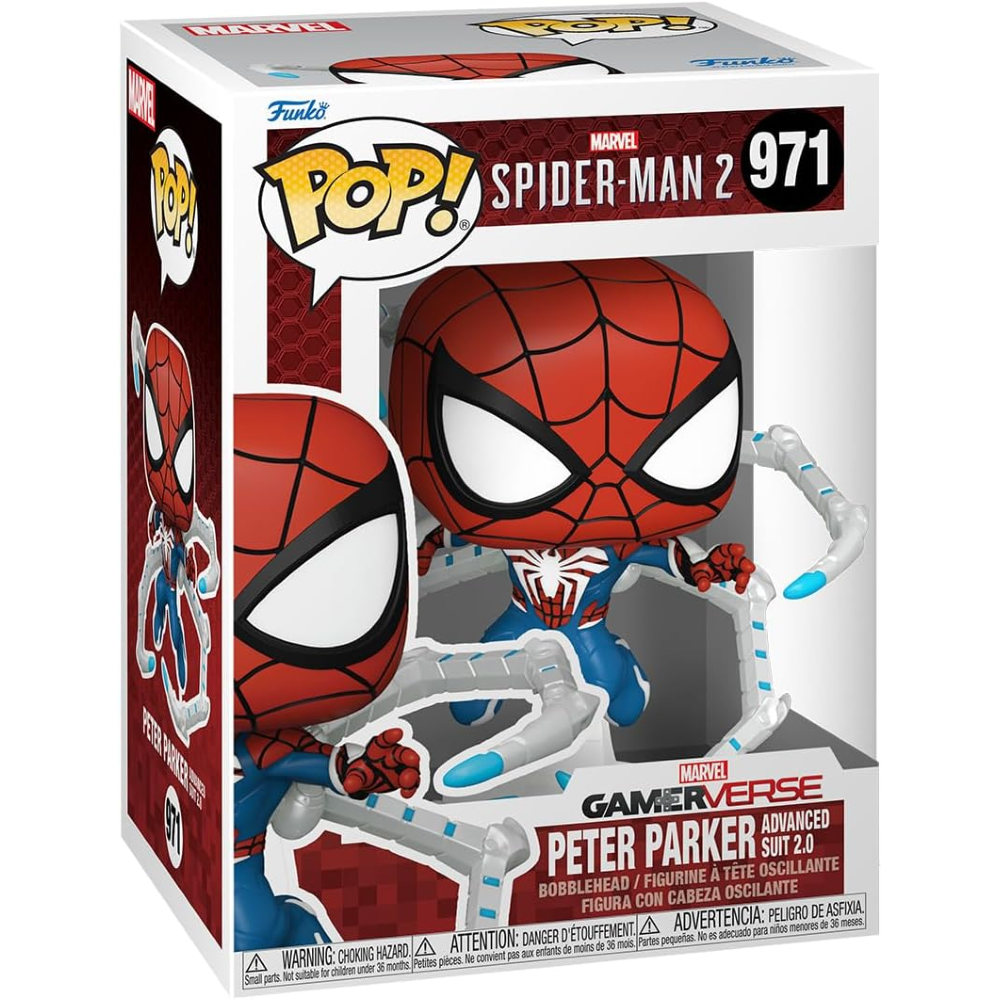 FUNKO POP PLAYSTATION:SPIDER-MAN 2 - VINYL FIGURE 971 PETER PARKER SUIT 9CM 