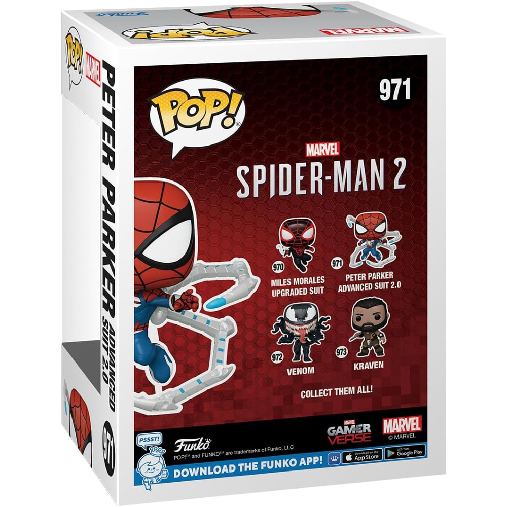 FUNKO POP PLAYSTATION:SPIDER-MAN 2 - VINYL FIGURE 971 PETER PARKER SUIT 9CM 