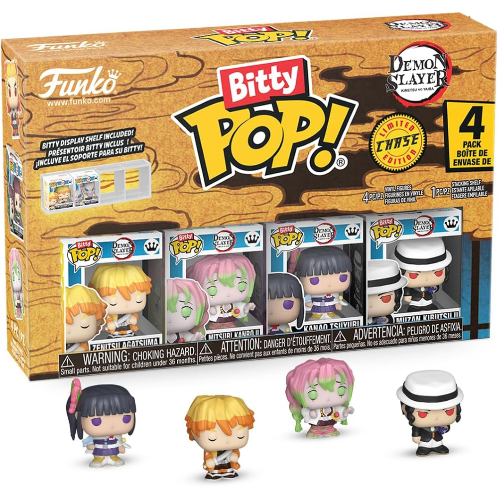 FUNKO POP BITTY POP 4PK -  DEMON SLAYER - VINYL FIGURE - ASSORTMENT 12PC PDQ