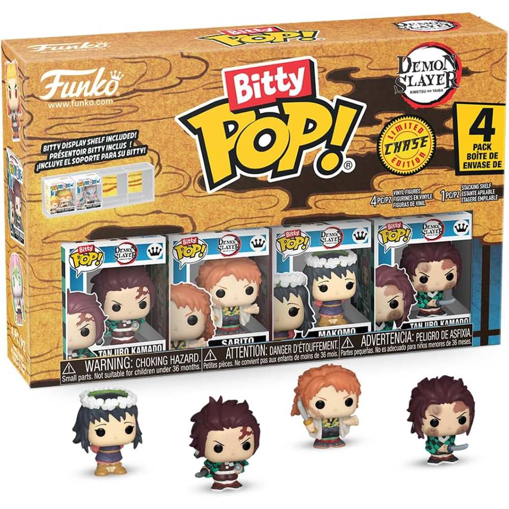 FUNKO POP BITTY POP 4PK -  DEMON SLAYER - VINYL FIGURE - ASSORTMENT 12PC PDQ