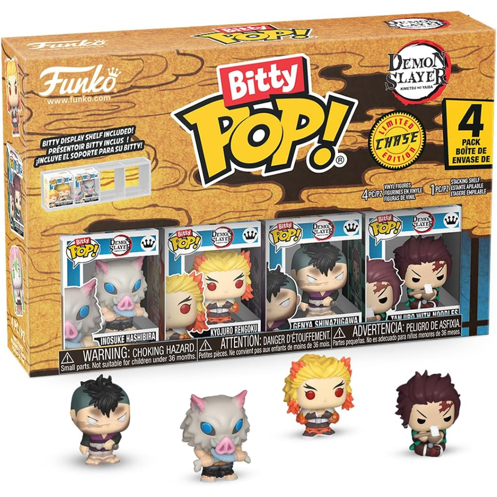 FUNKO POP BITTY POP 4PK -  DEMON SLAYER - VINYL FIGURE - ASSORTMENT 12PC PDQ
