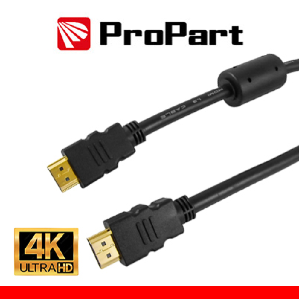 PROPART Cavo HDMI 2.0 High Speed 4K 3D Ethernet 3m SP-SP + Filtr NERO