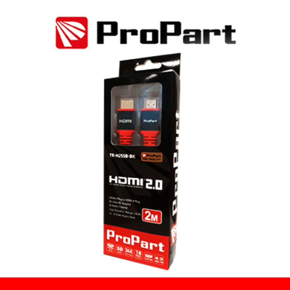 PROPART Cavo HDMI 2.0 HighSpeed 4K 3D con Ether.1m SP-SP - NERO