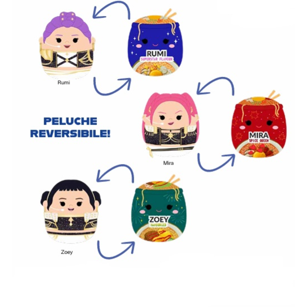 Rei Toys Squishmallows Personaggi KPOP Demon Hunter Reversibili 20 cm Assortimento - SQ024600 