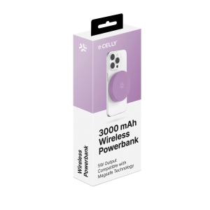 CELLY - 5W CIRCLE POWERBANK MAGSAFE 3000 MAH - VIOLET