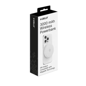 CELLY - 5W CIRCLE POWERBANK MAGSAFE 3000 MAH - WHITE
