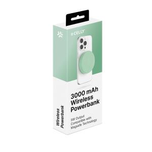 CELLY - 5W CIRCLE POWERBANK MAGSAFE 3000 MAH - GREEN
