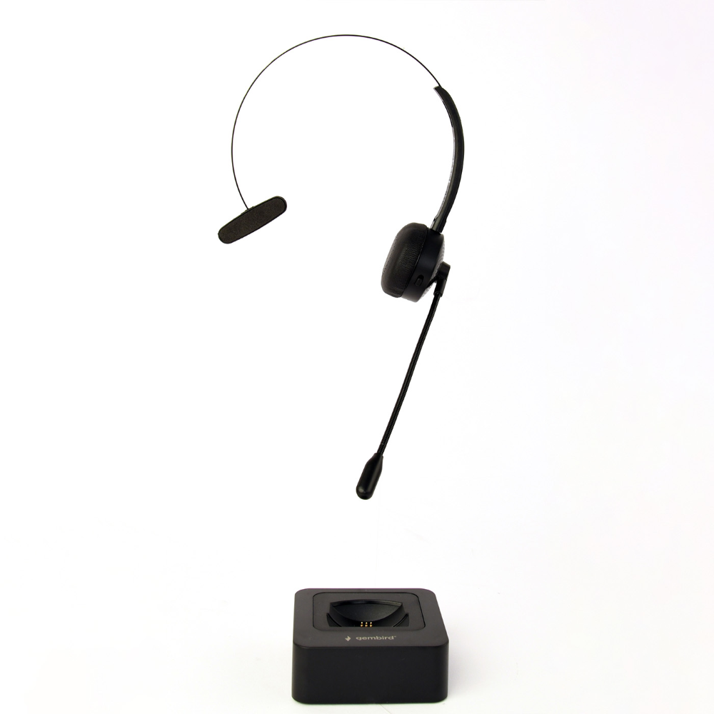 TECHMADE GEMBIRD BT CUFFIA WIRELESS DA CALL CENTER, MONO, NERA