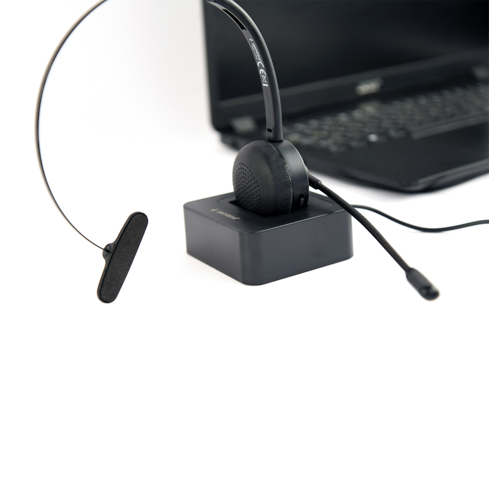 TECHMADE GEMBIRD BT CUFFIA WIRELESS DA CALL CENTER, MONO, NERA