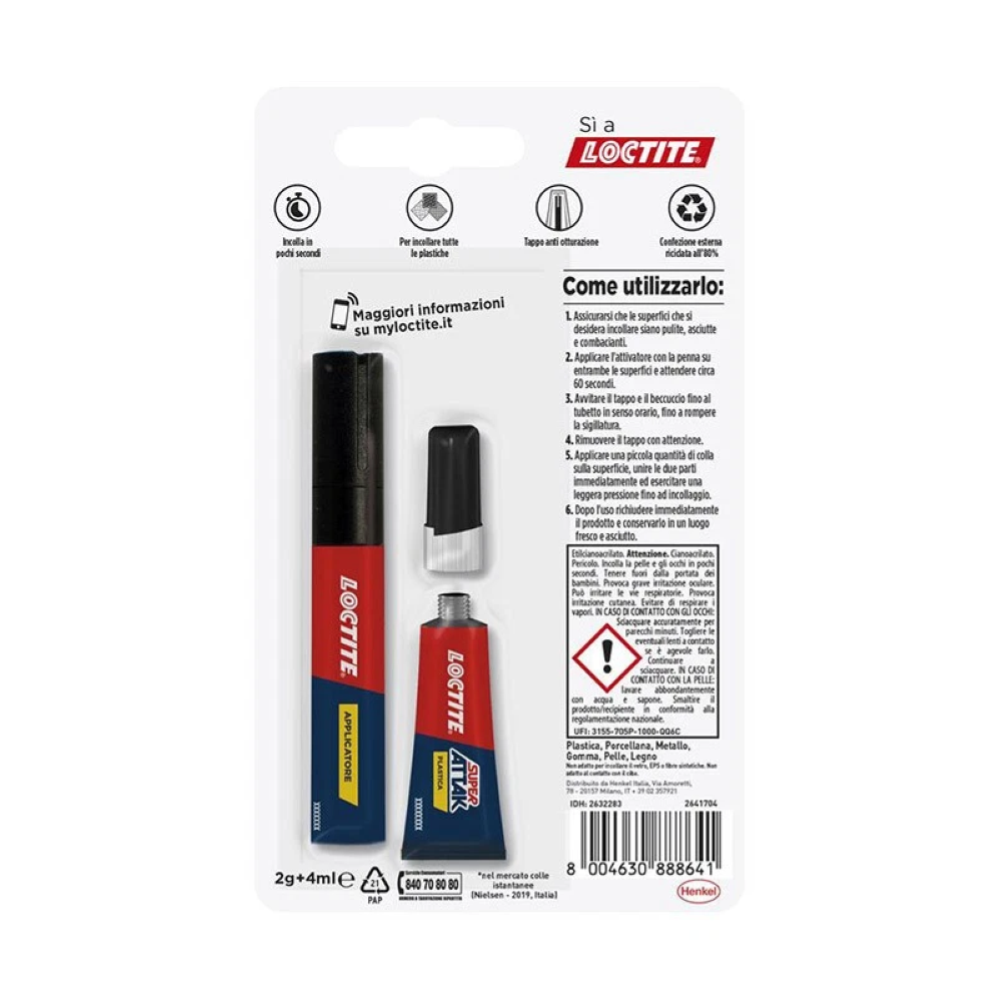 SUPER ATTAK PLASTICA 2G 4ML COLLA BL1