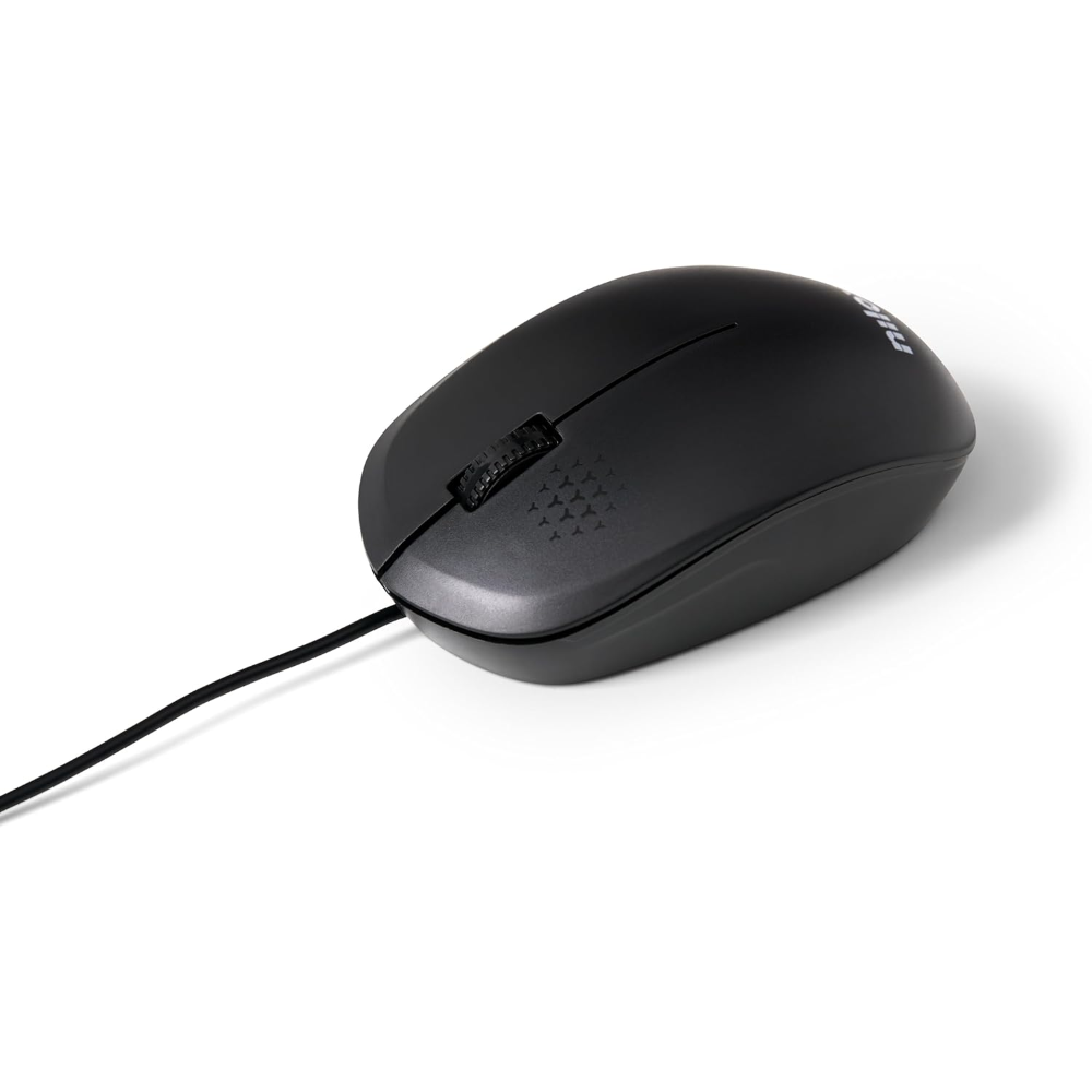 NILOX TECH - Mouse ottico, connessione USB-A, 1200DPI, 3 tasti, lunghezza cavo 1.5 mt