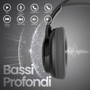 TECHMADE CUFFIE WIRELESS COLORE NERO