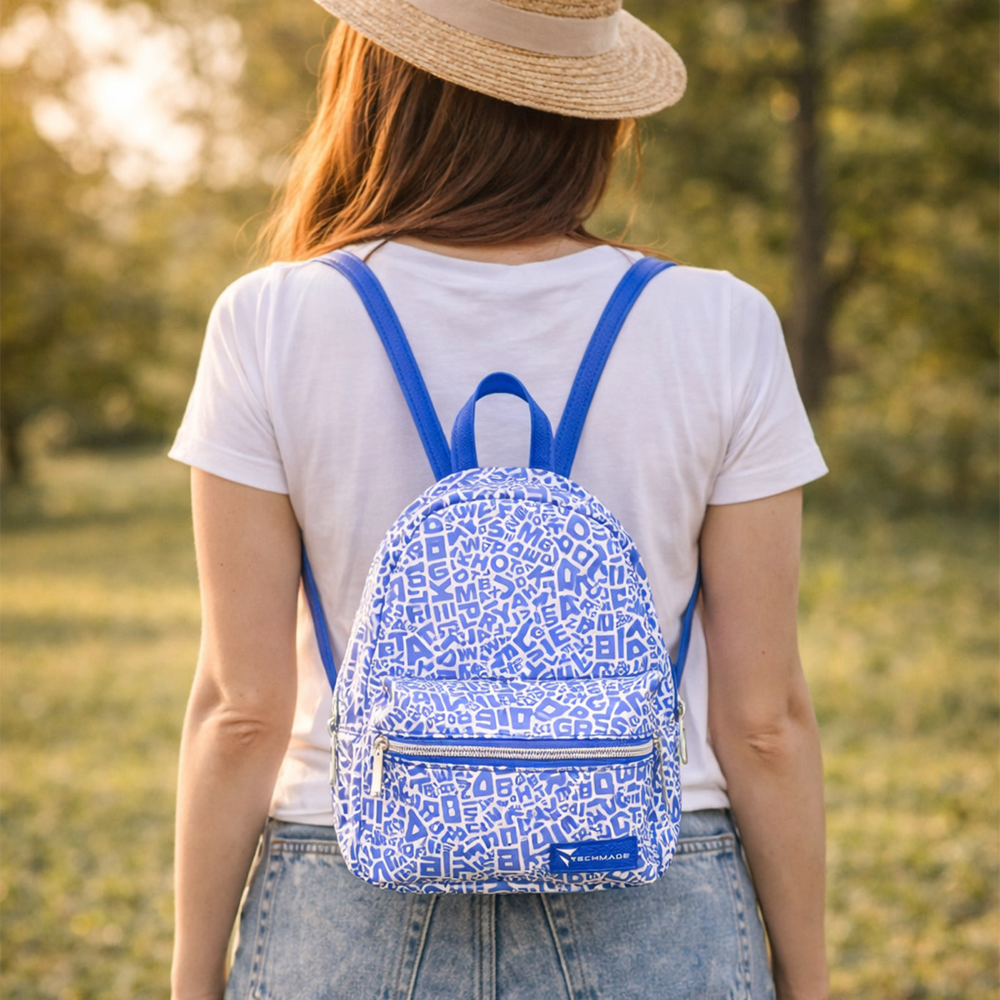 TECHMADE ZAINO LOVE KIDS WRITE BLU CON TRACKER (NON INCLUSO)