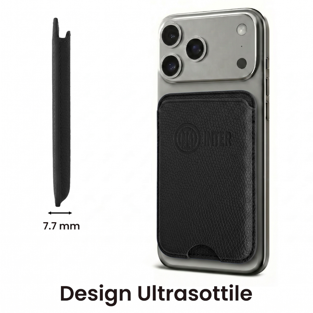 TECHMADE WALLET PORTACARTE MAGNETICO INTER CLASSIC BLACK