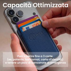 TECHMADE WALLET PORTACARTE MAGNETICO INTER CLASSIC BLUE