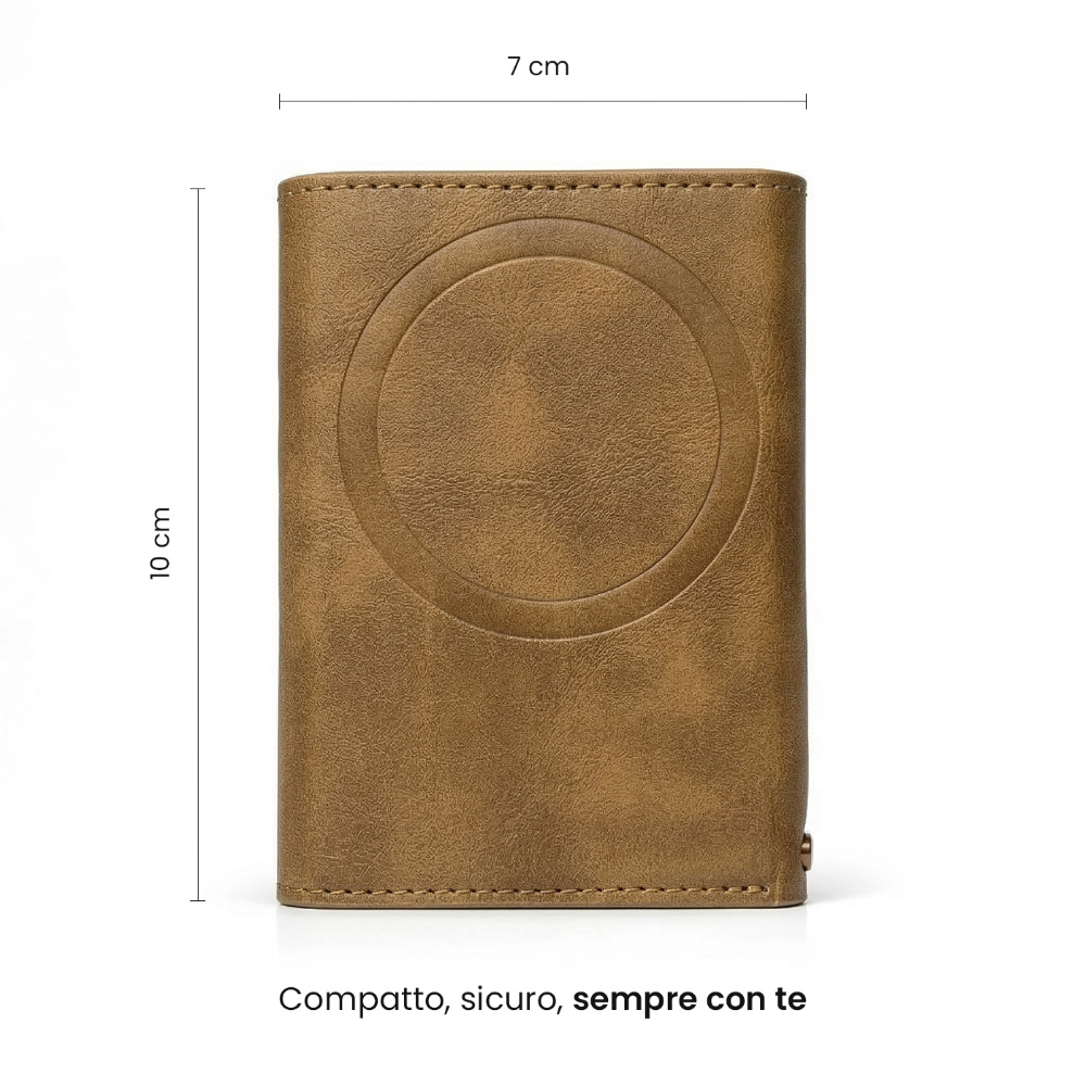 TECHMADE SMART WALLET PORTACARTE BASIC LIGHT BROWN