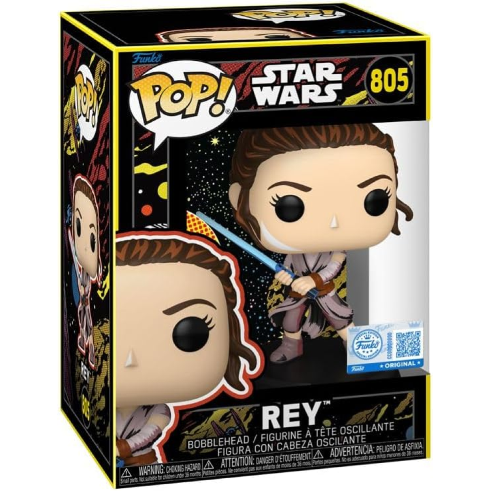 FUNKO POP STAR WARS - VINYL FIGURE 805 REY (RETRO) 9CM (EXC)