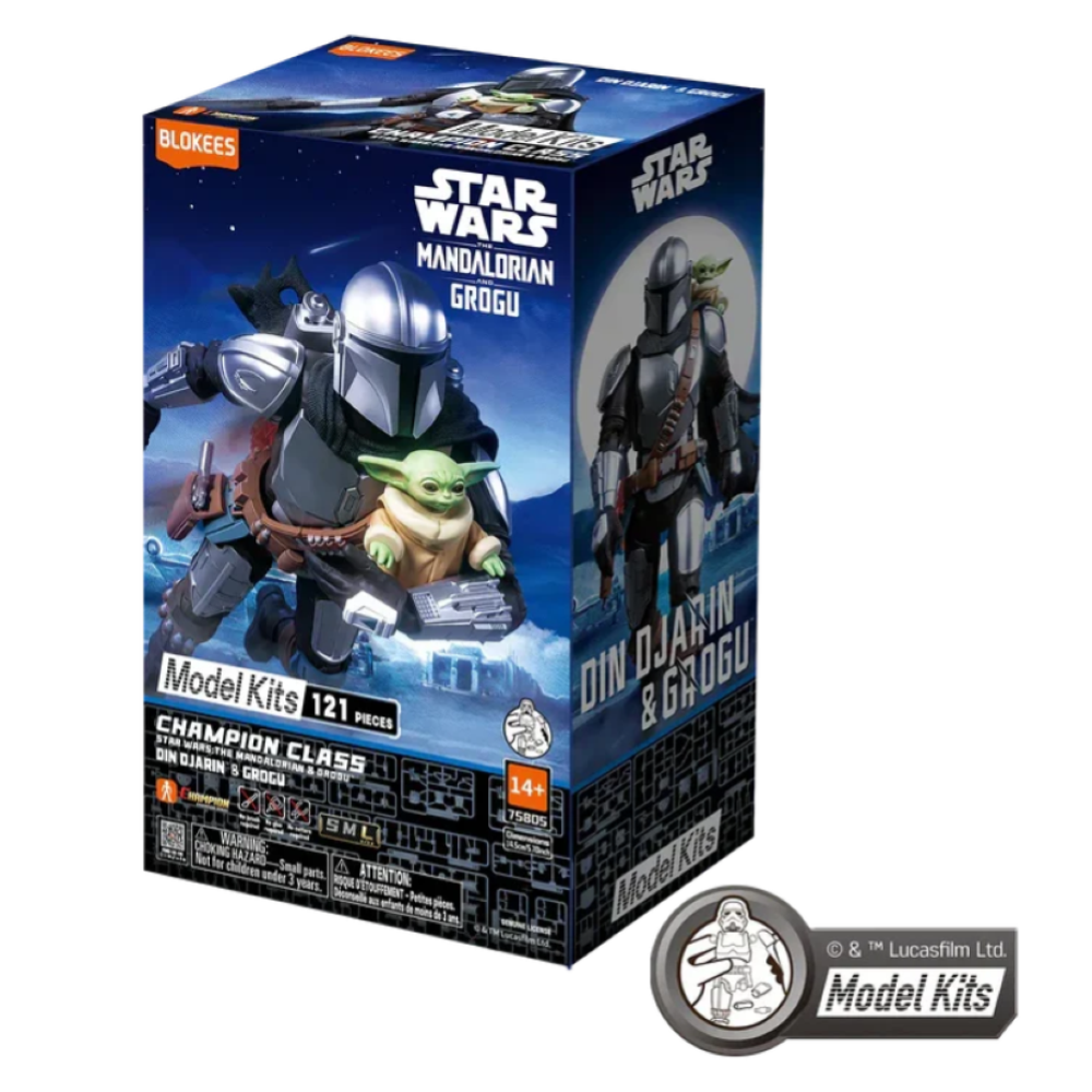 Blokees - Star Wars - Champion Class 05 - 75805 Din Djarin and Grogu - The Mandalorian and Grogu Model Kits 