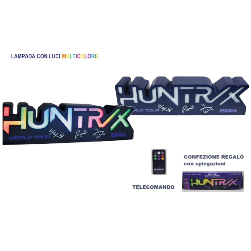 KPOP DEMON HUNTERS - LAMPADA LED 3D CON LUCE VARIOPINTA 