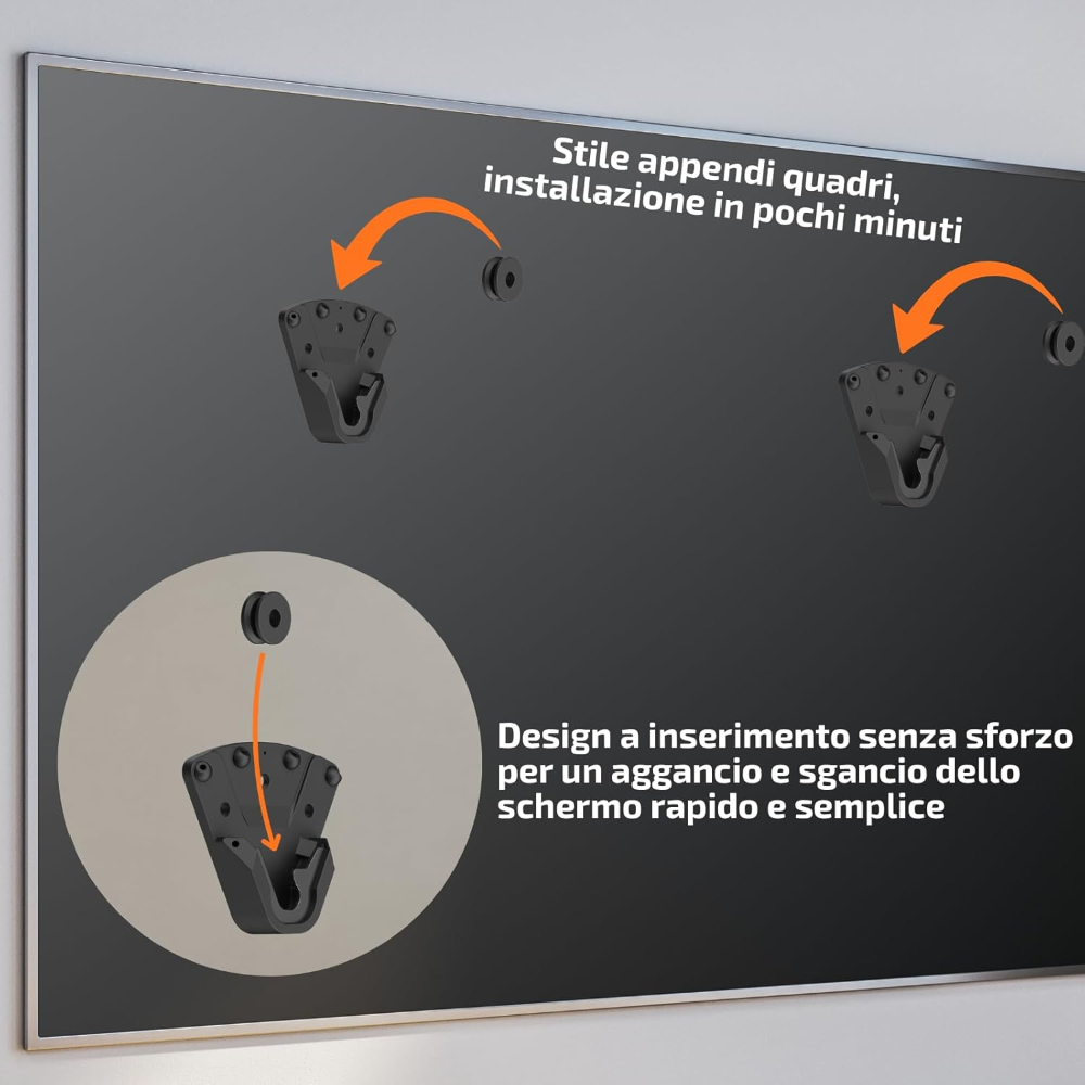 SUPERIOR  -  32-100 PRO Supporto ultra-piatto per cartongesso e muro pieno