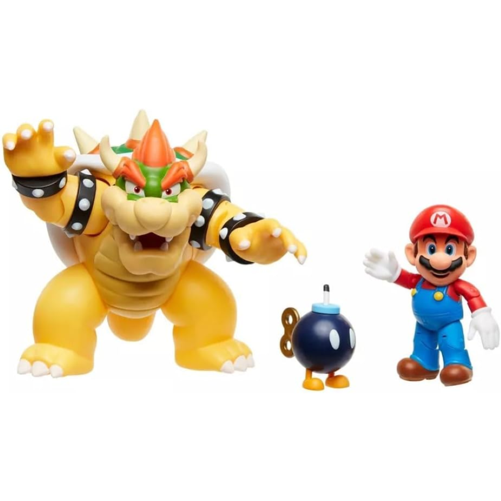Jakks - Nintendo Super Mario Set Battaglia di Lava Mario vs Bowser 64512-4L