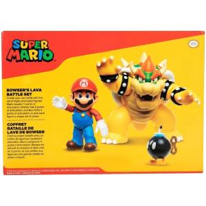 Jakks - Nintendo Super Mario Set Battaglia di Lava Mario vs Bowser 64512-4L