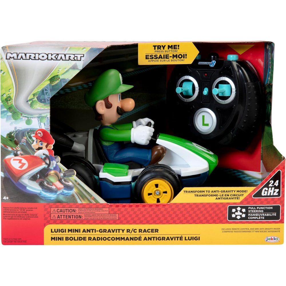 Jakks - Nintendo Luigi Mini-Kart Radiocomandato Antigravità 08988-PKC1-4L