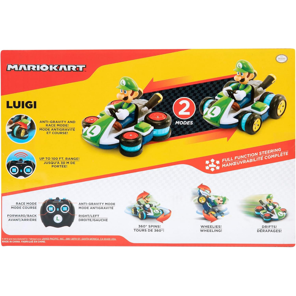 Jakks - Nintendo Luigi Mini-Kart Radiocomandato Antigravità 08988-PKC1-4L