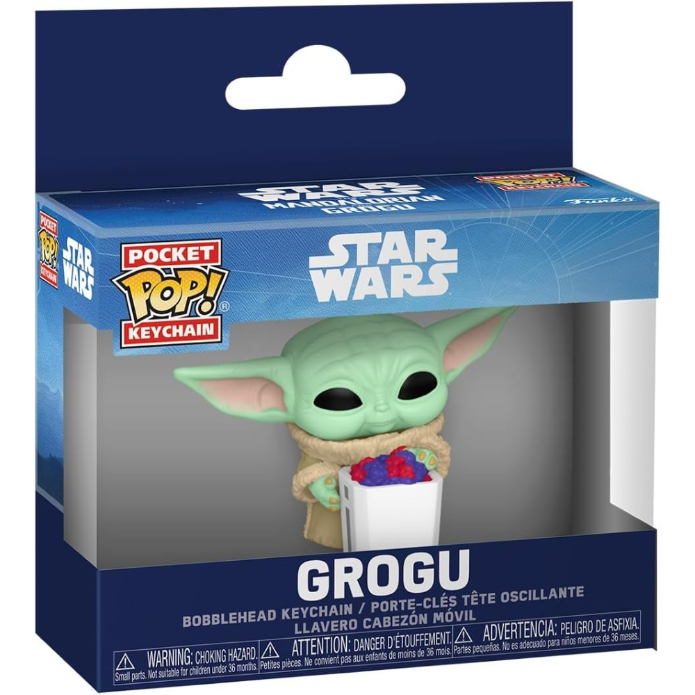 FUNKO POP KEYCHAIN STAR WARS: THE MANDALORIAN - VINYL FIGURE GROGU WITH POPCORN 9CM