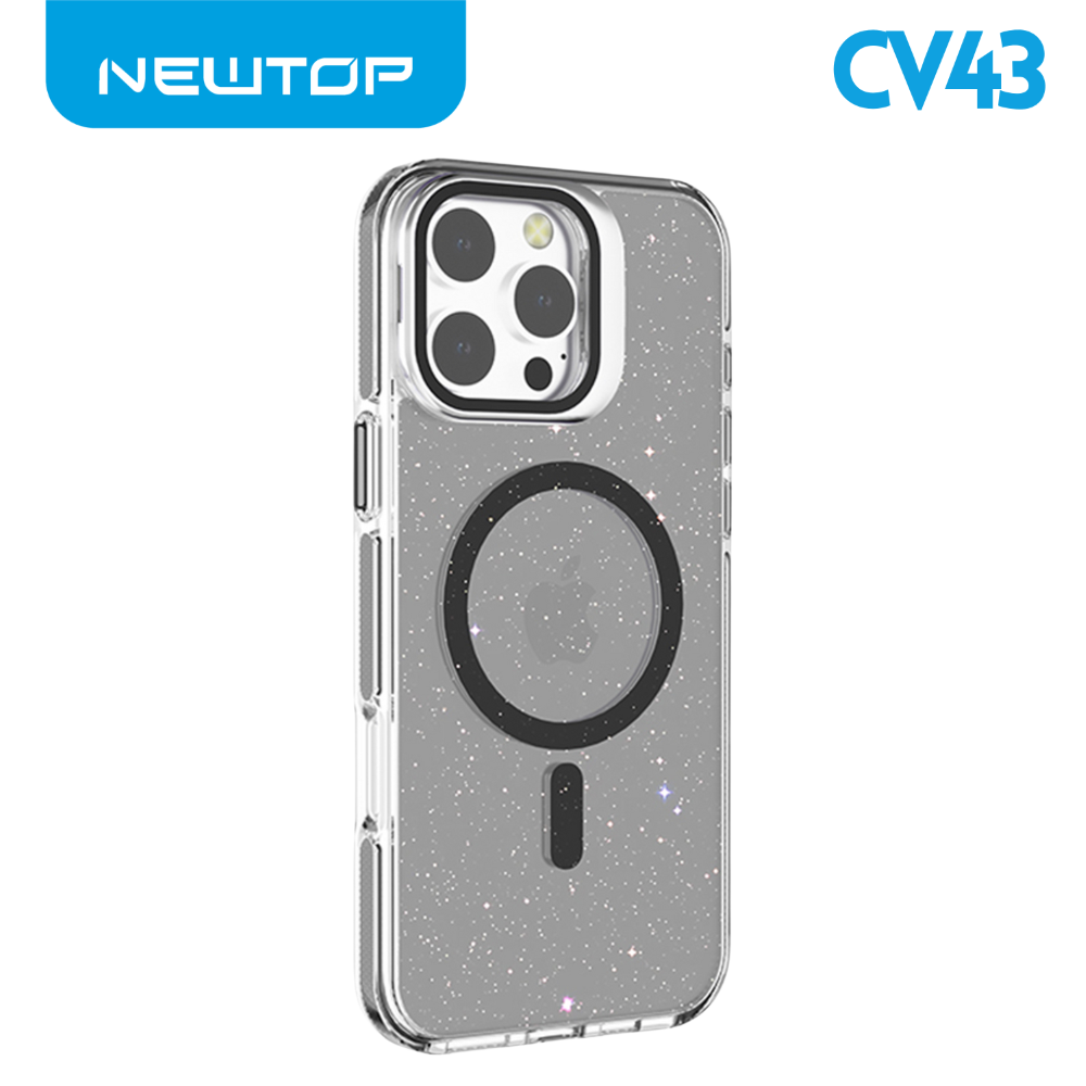 NEWTOP CV43-09 SUPPORTO CON GLITTER APPLE IPHONE 18 PRO