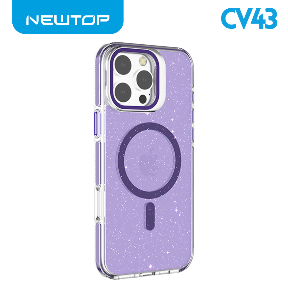 NEWTOP CV43-09 SUPPORTO CON GLITTER APPLE IPHONE 18 PRO