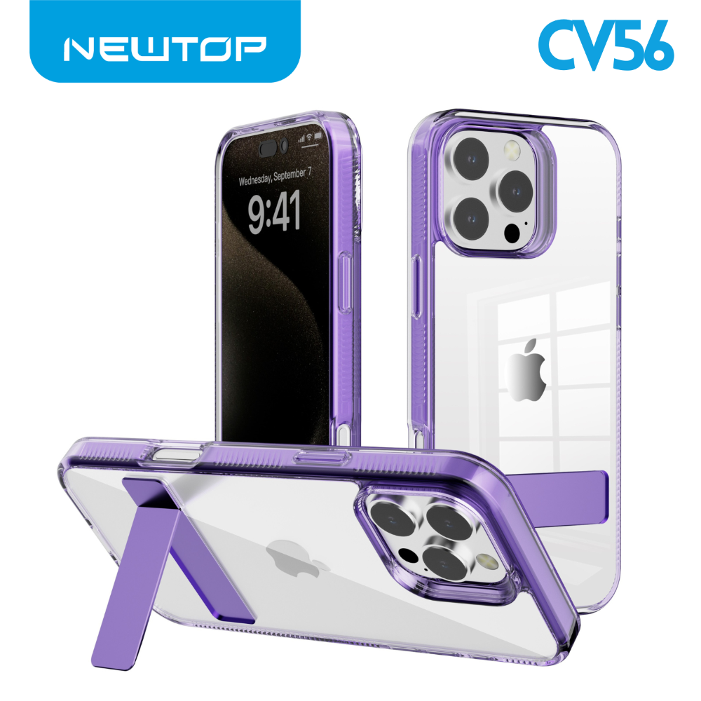 NEWTOP CV56 COVER CRISTALLO CON SUPPORTO PER APPLE IPHONE 18 PRO MAX