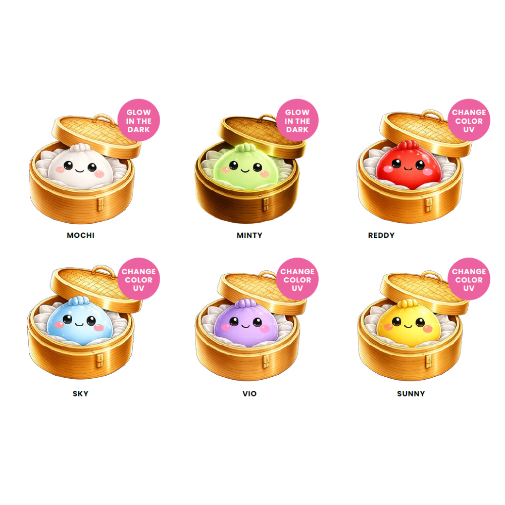 SBABAM - SQUISHY SQEEZ'A DUMPLINGS 2 (GLOW IN THE DARK /UV CHANGE COLOR) 21/07/26