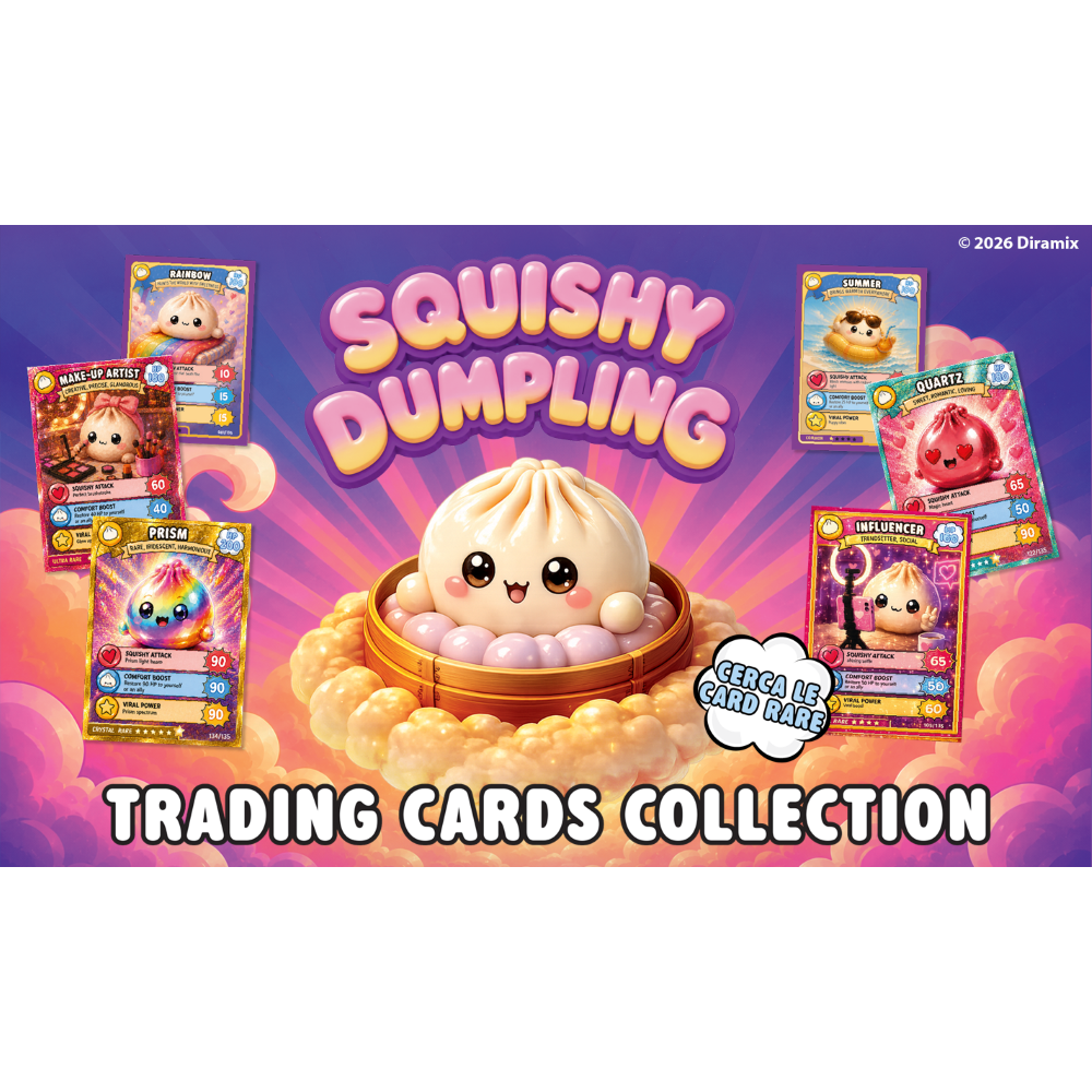 DIRAMIX - SQUISHY DUMPLING - DISPLAY BOX CON 20 BUSTINE -  OFFICIAL CARD COLLECTION - NO EDICOLA