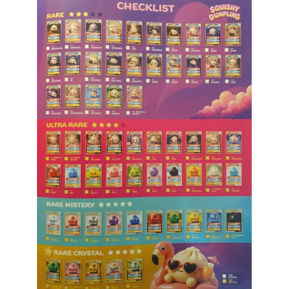 DIRAMIX - SQUISHY DUMPLING - DISPLAY BOX CON 20 BUSTINE -  OFFICIAL CARD COLLECTION - NO EDICOLA
