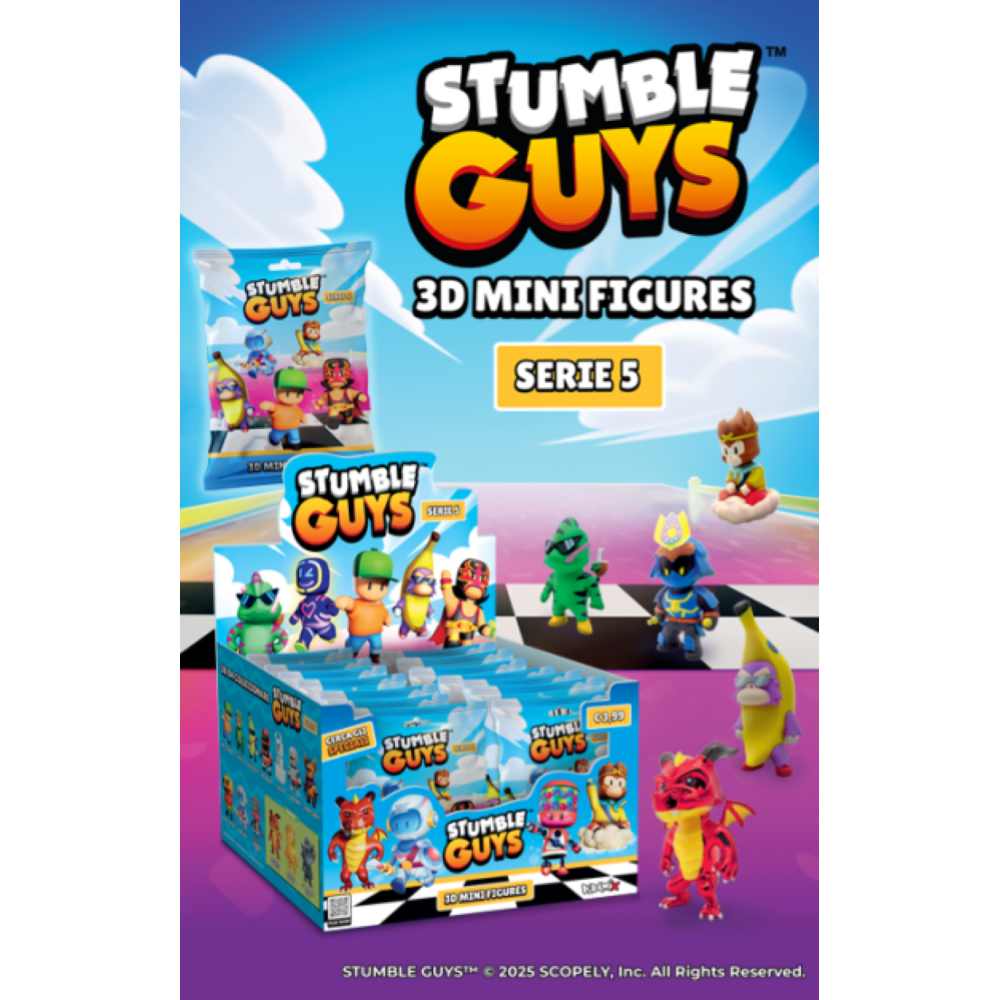 DIRAMIX - MINI FIGURES - STRUMBLE GUYS 3D SERIE 5 - DISPLAY CON BLIND BAG - NO EDICOLA