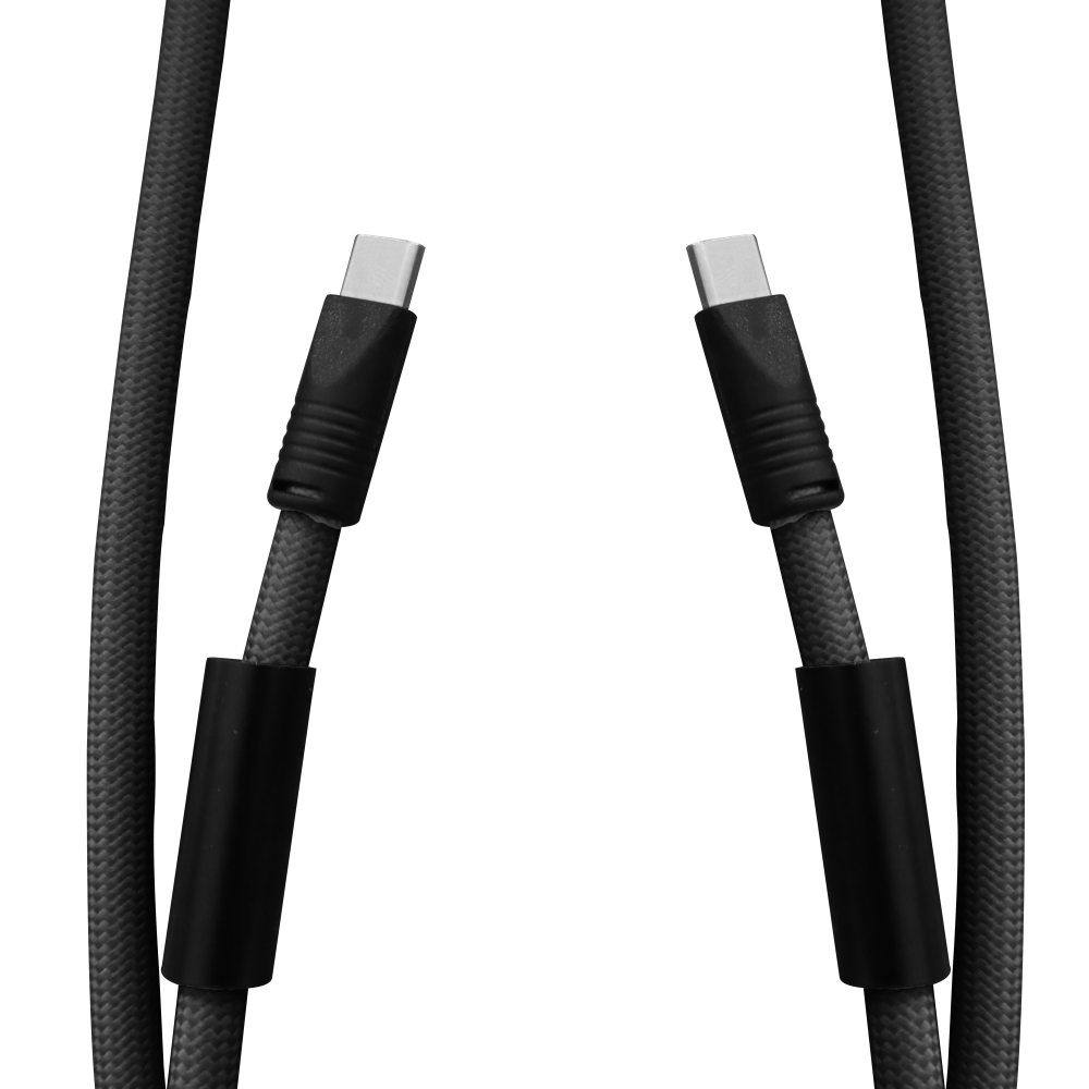 TECHMADE  - CAVO SMART 150 CM - NECKLACE - FAST CHARGING C TO C - BLACK