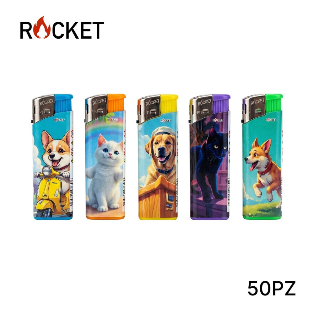 ROCKET - ACCENDINO CANI GATTI 1PZ=(50 PZ)