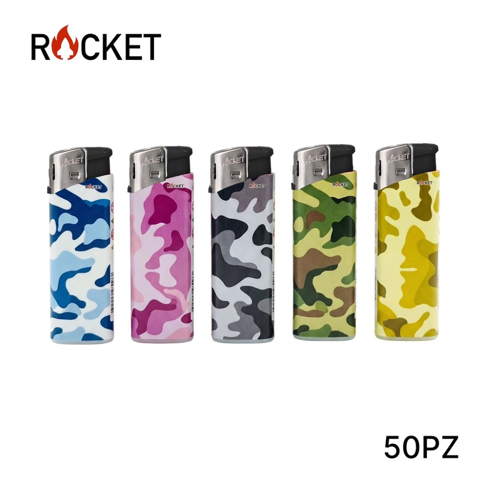 ROCKET - ACCENDINO CAMOUFLAGE 1PZ=(50 PZ)