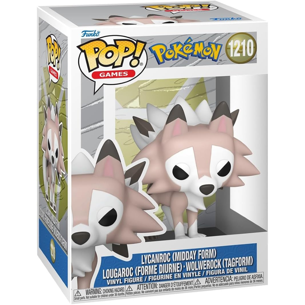 FUNKO POP POKEMON - VINYL FIGURE 1210 LYCANROC (MIDDAY FORM) 9CM - 92410