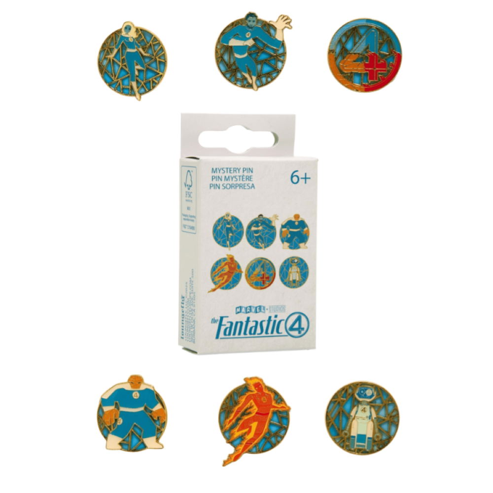  Loungefly - MARVEL FANTASTIC FOUR BLUE MOON STAINED GLASS MYSTERY PIN MVPN0226-EA 