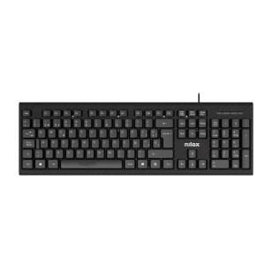 NILOX TECH - Tastiera con connessione USB-A, cavo 1.5 mt, 105 tasti, layout italiano, tasti con trattamento laser anti usura