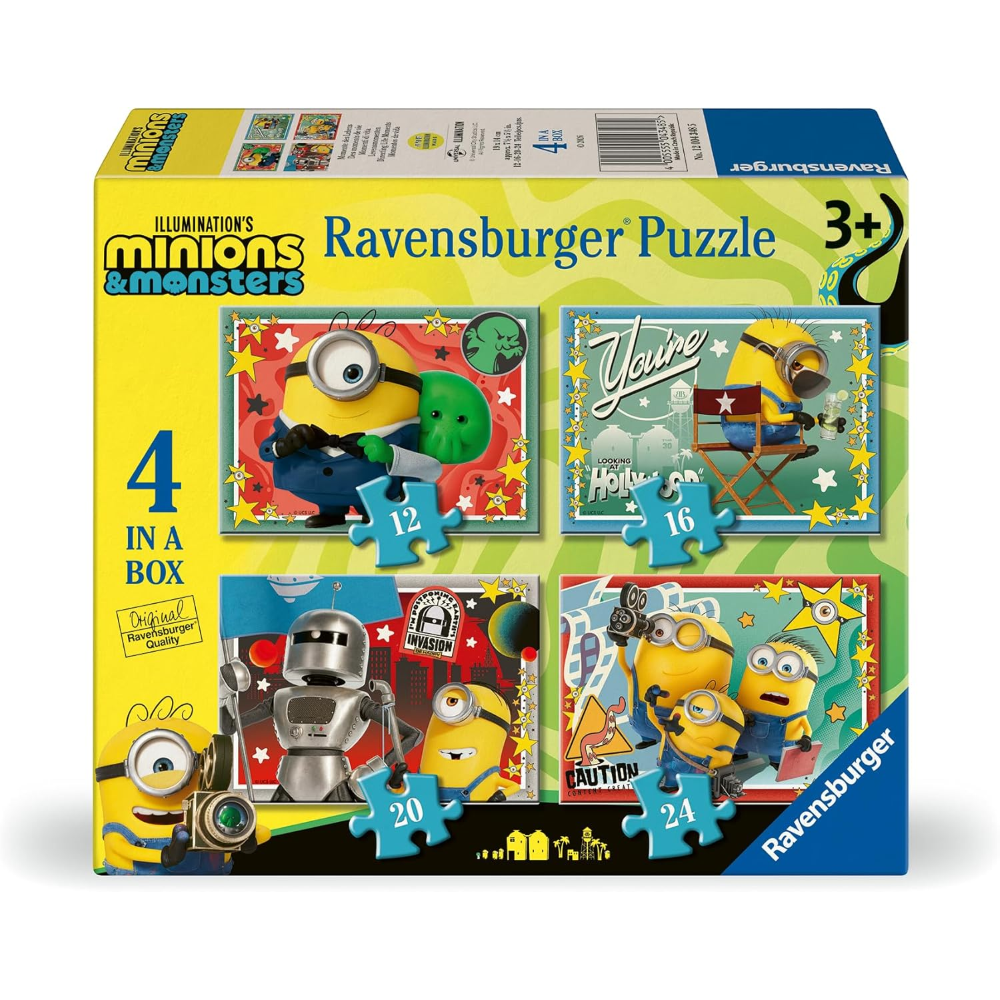 Ravensburger 4 in a box - Minions 3 -  12/16/20/24p  12004348